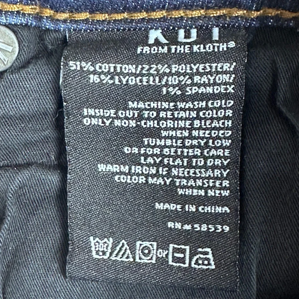 KUT from the Kloth Skinny Jeans‎ Womens 8 Blue Raw Tulip Hem Ankle Stretch Denim